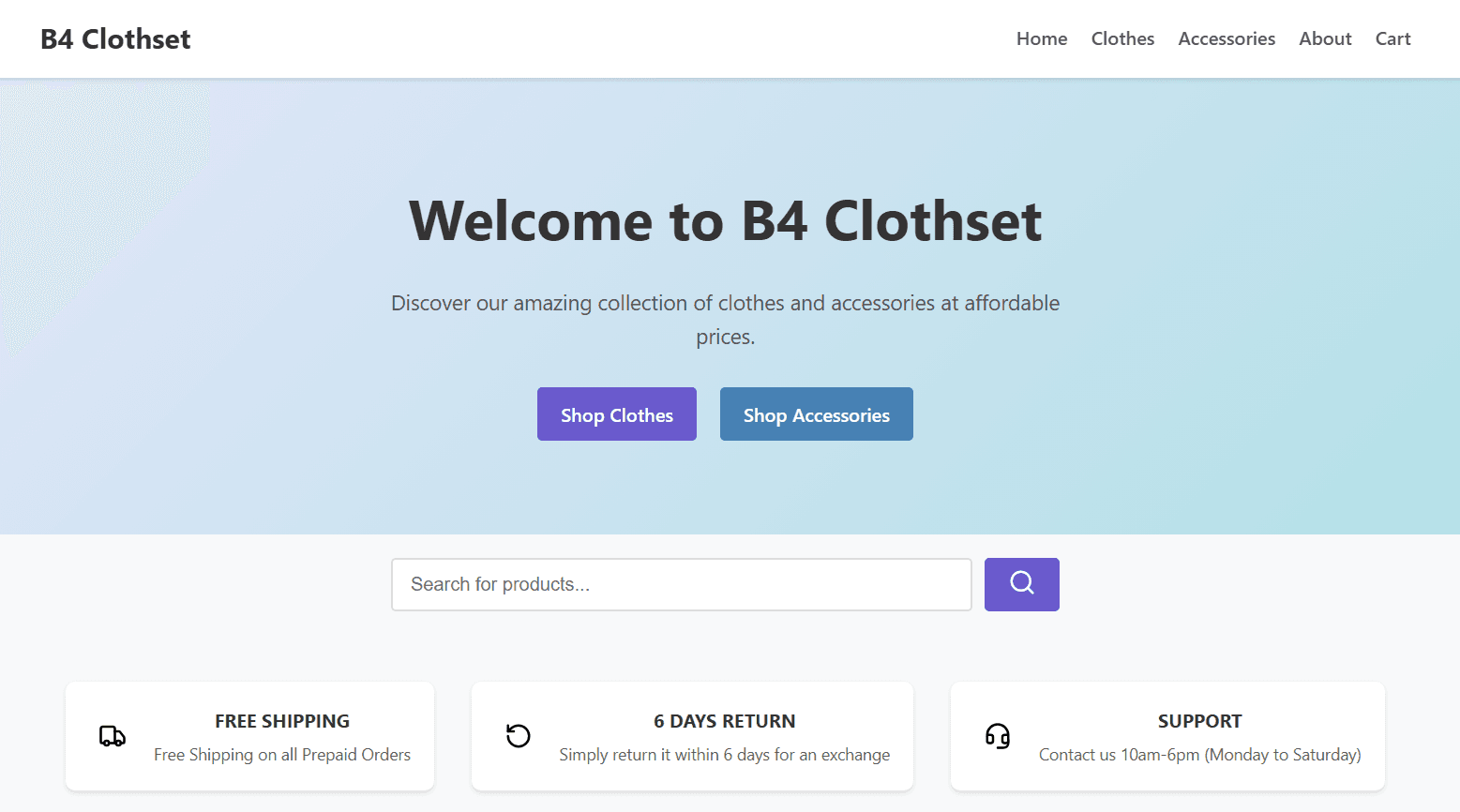 B4Clothset